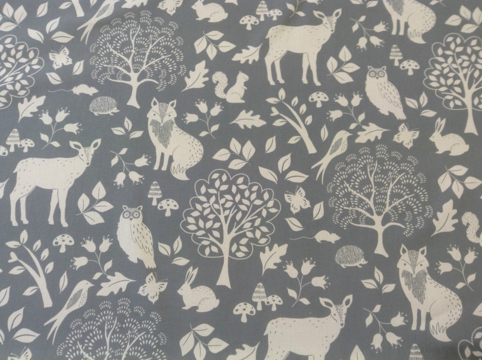 Winterwood Holiday Print Fabric Panel Woodland Animals