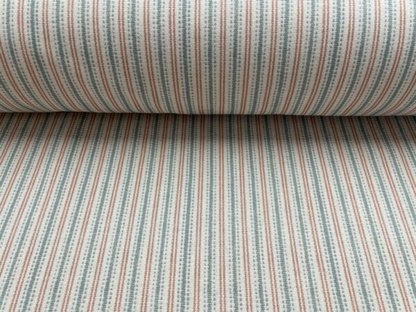 Kingston Stripe Linen - SEA SPRAY RUST - Image 6