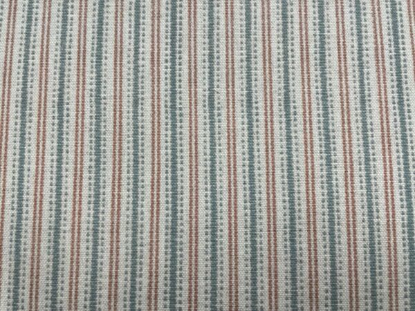 Kingston Stripe Linen - SEA SPRAY RUST